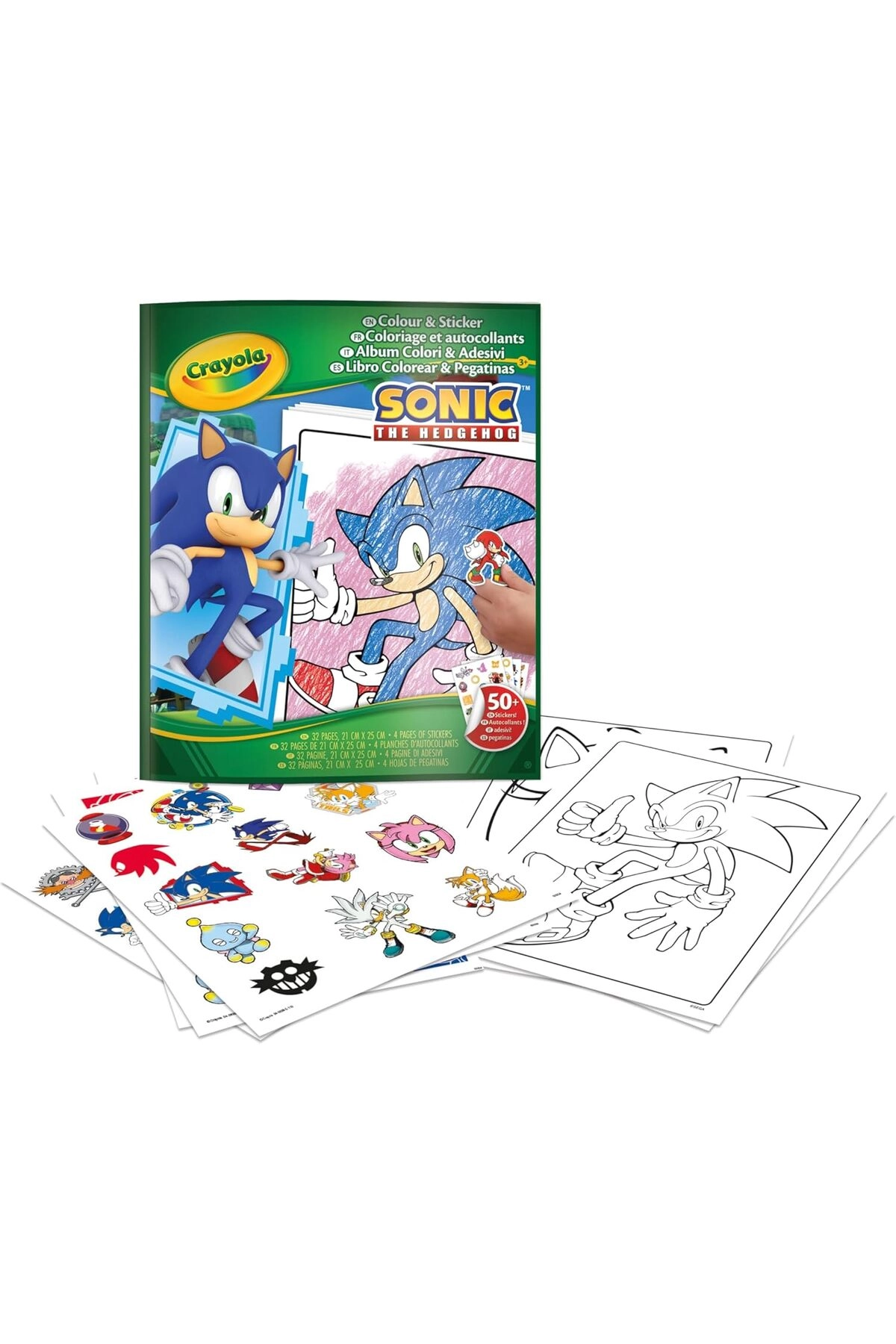 COLOR LAND CHILDRENS TOYS CENTER LLC Sonic The Hedgehog Activity Sticker Book 4 pcs