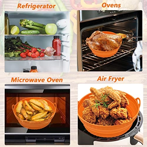 Air Fryer Silicone Pot - Silicone 2 Packs