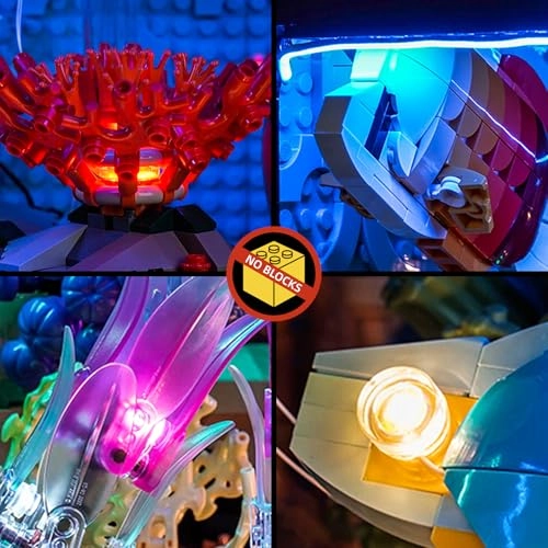 Touch Dimmer Switch LED Light Set - Compatible with 10366 Tropical Aquarium USB/Battery Powered