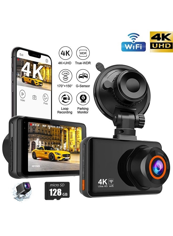 4K High Definition WiFi Bluetooth Driving Recorder Reversing Image