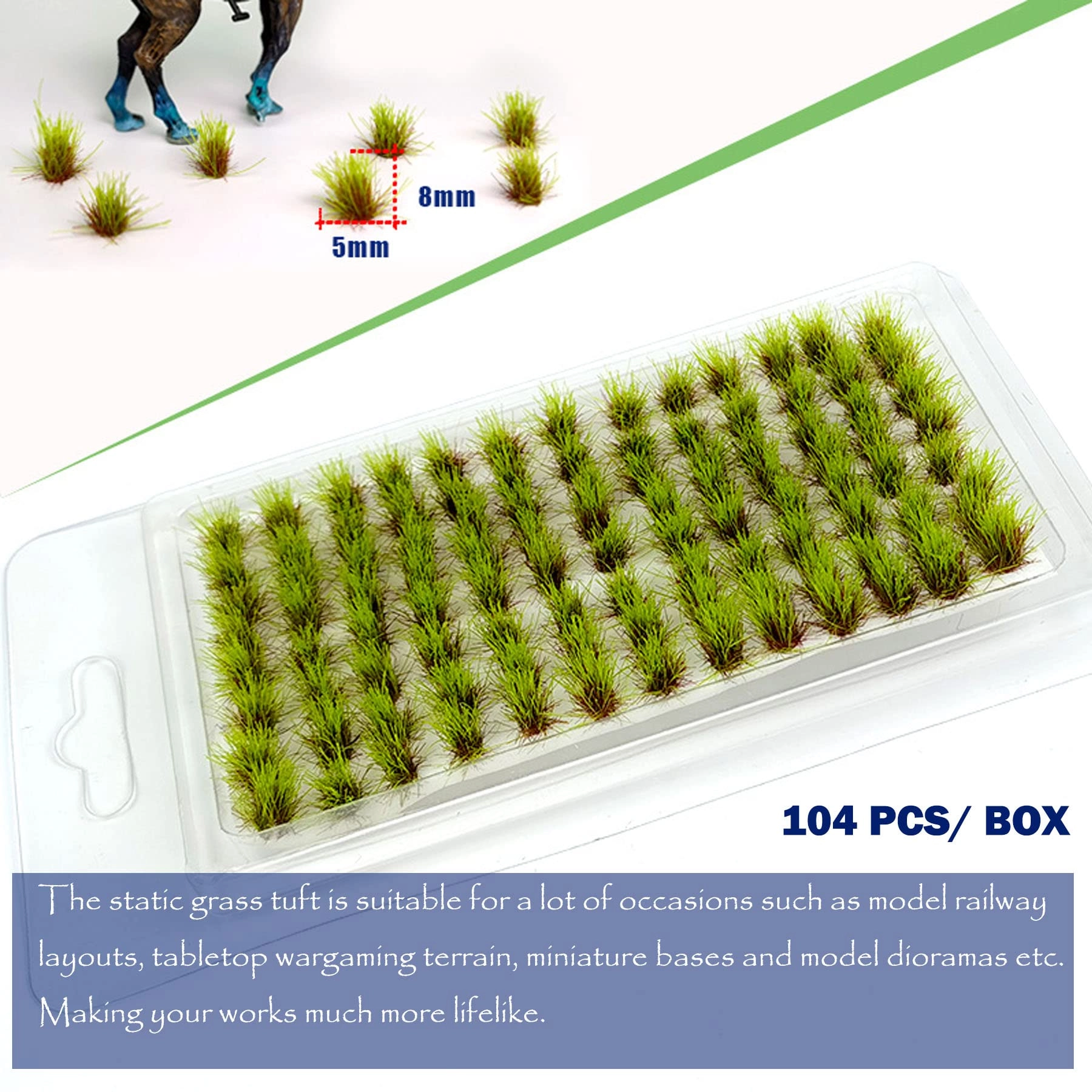 Static Grass Tuft - 208 pcs Train Landscape Railway