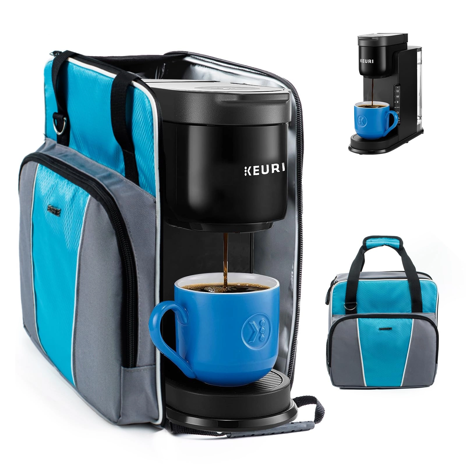BAGSPRITE Coffee Maker Travel Bag - Compatible with Keurig K-Express Multiple Pockets