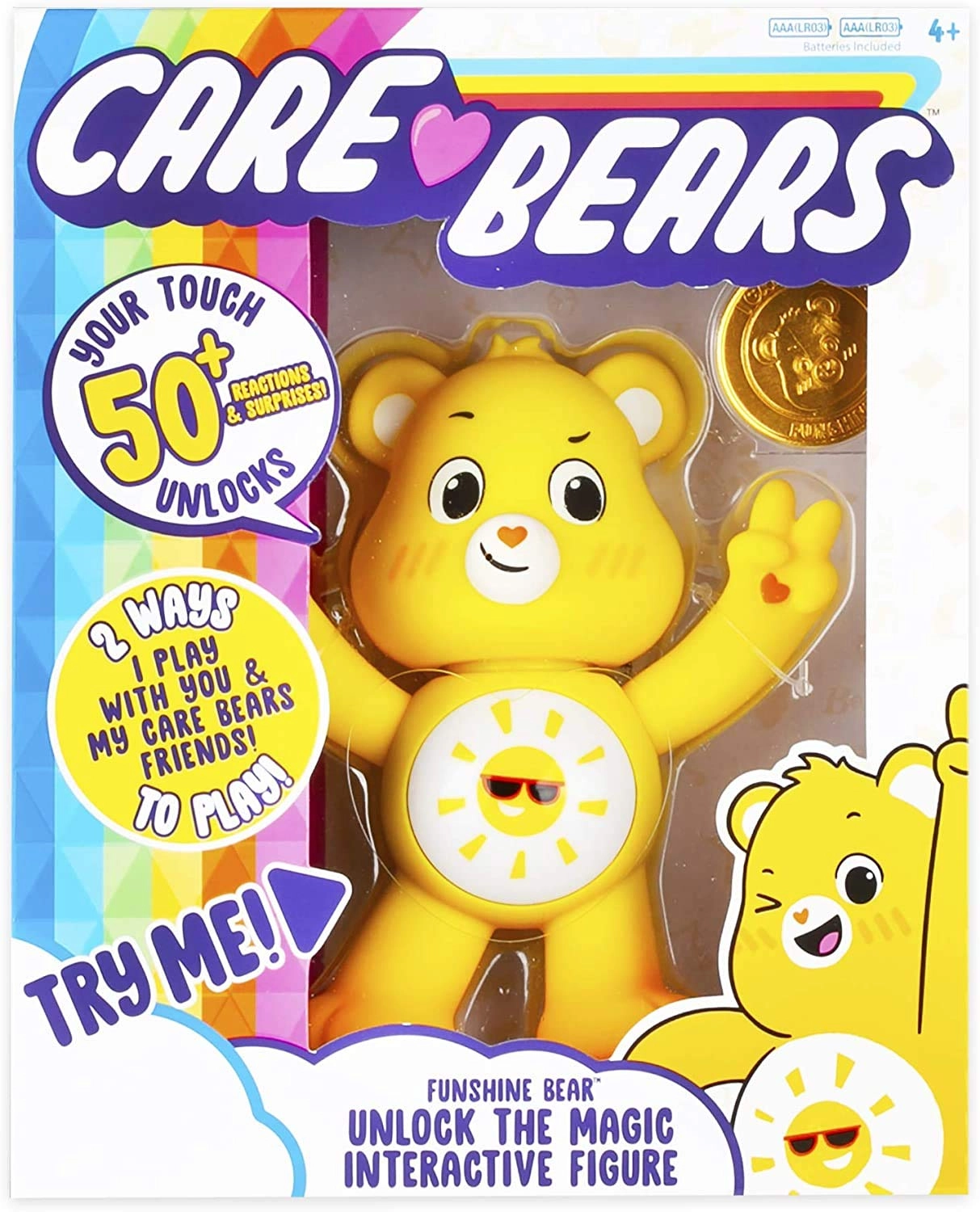 Funshine Bear - Care Bears - Interactive Collectible Figure