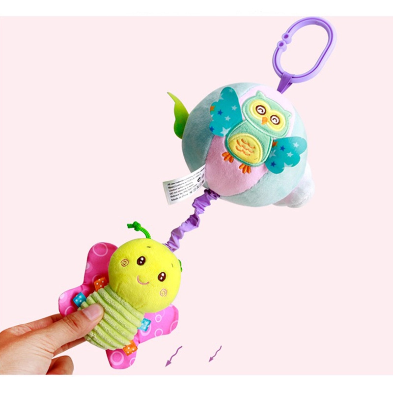 Baby Stroller Plush Hanging Mobile Rattle Toy - Suitable for 3 months and above