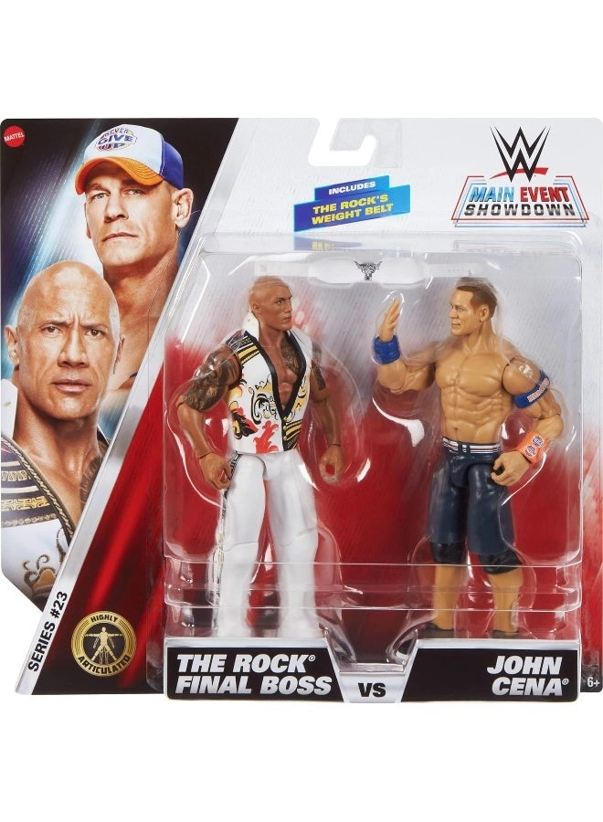 WWE Main Event Showdown - The Rock Final Boss + Main Event Showdown - John Cena 2 pcs