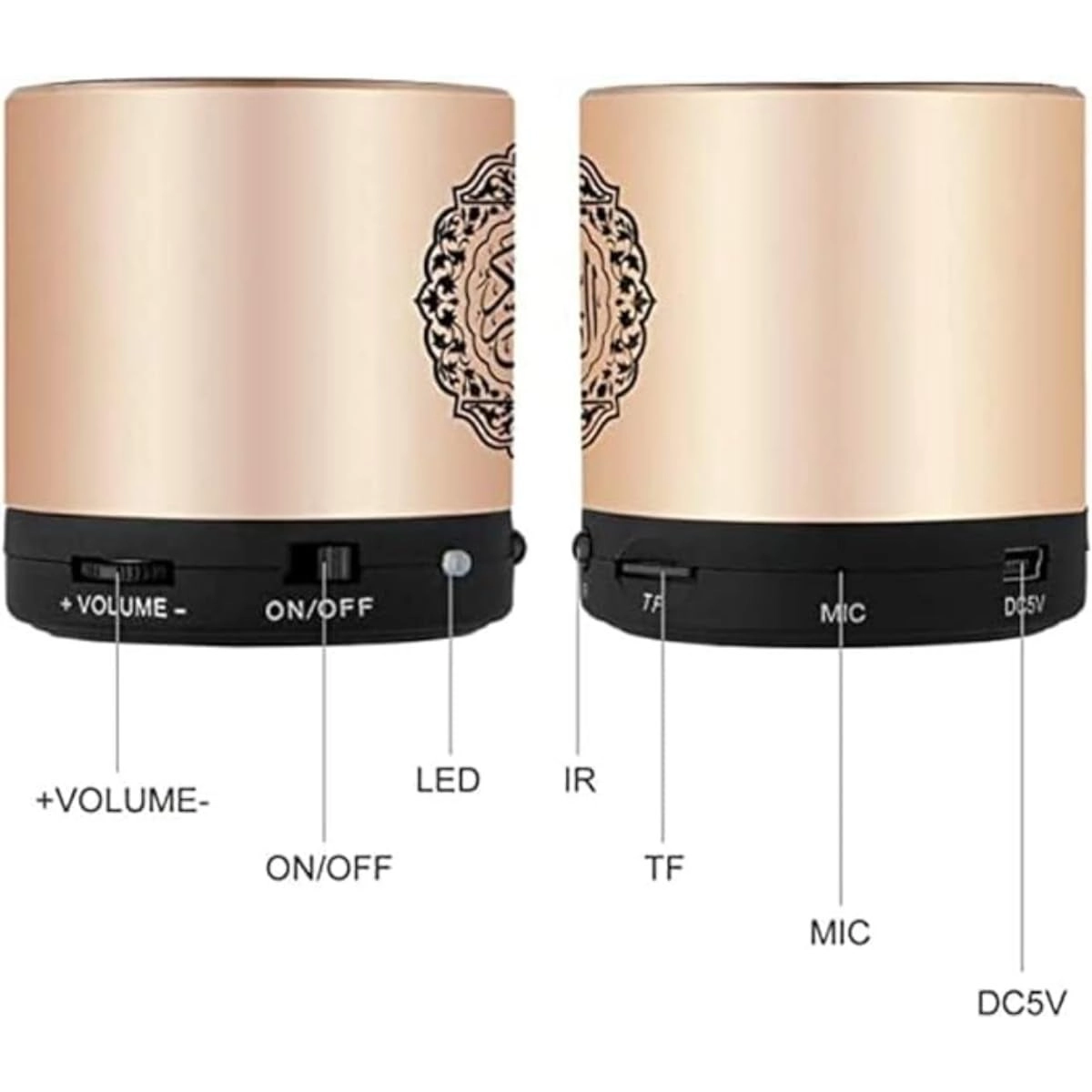 Wall Quran Speaker - Bluetooth FM Radio 16-Language