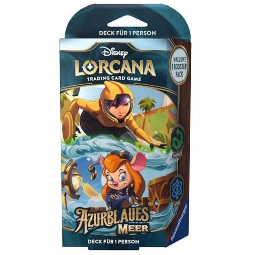 Disney Lorcana: Azure Sea - Emerald and Sapphire Deck - German 60pcs