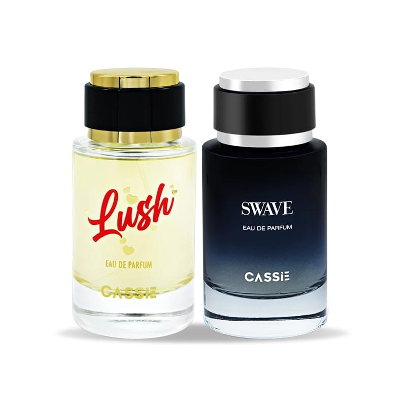 Cassie Perfumes Lush Pour Femme - Eau de Parfum 75ml + Swave Pour Homme - Eau de Parfum 75ml