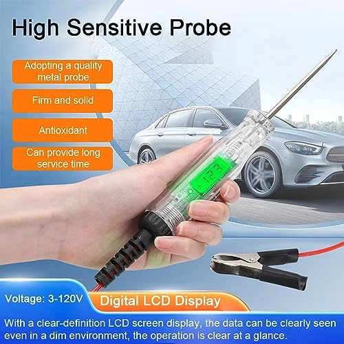 Car Test Pen - LCD Display Battery Voltage Tester Fuse Tester