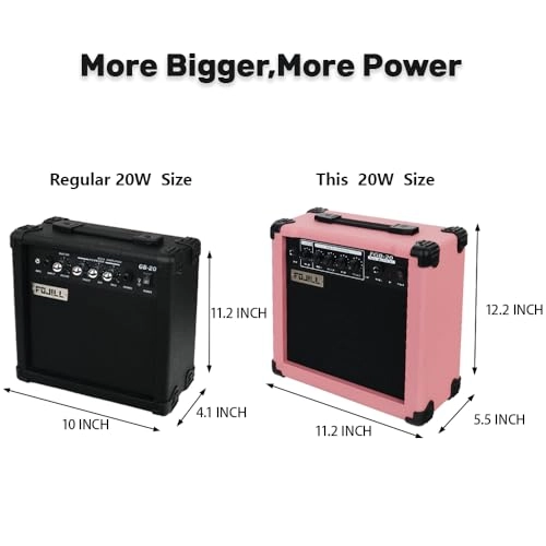 Electric Bass Guitar Amplifier - 20W Portable Orange