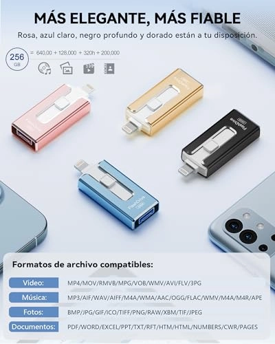 USB Stick - USB 3.0 Lightning Micro-USB USB-C 256GB