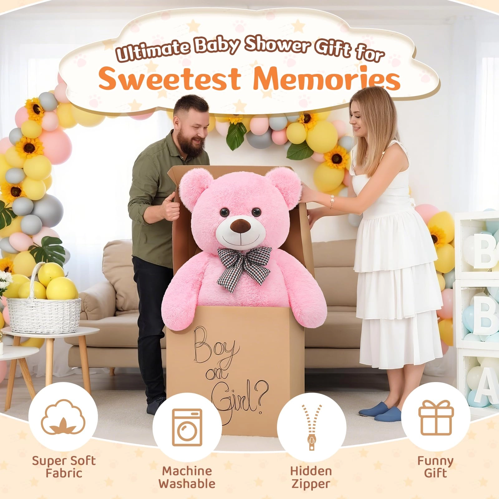 Teddy Bear - Plush Pink