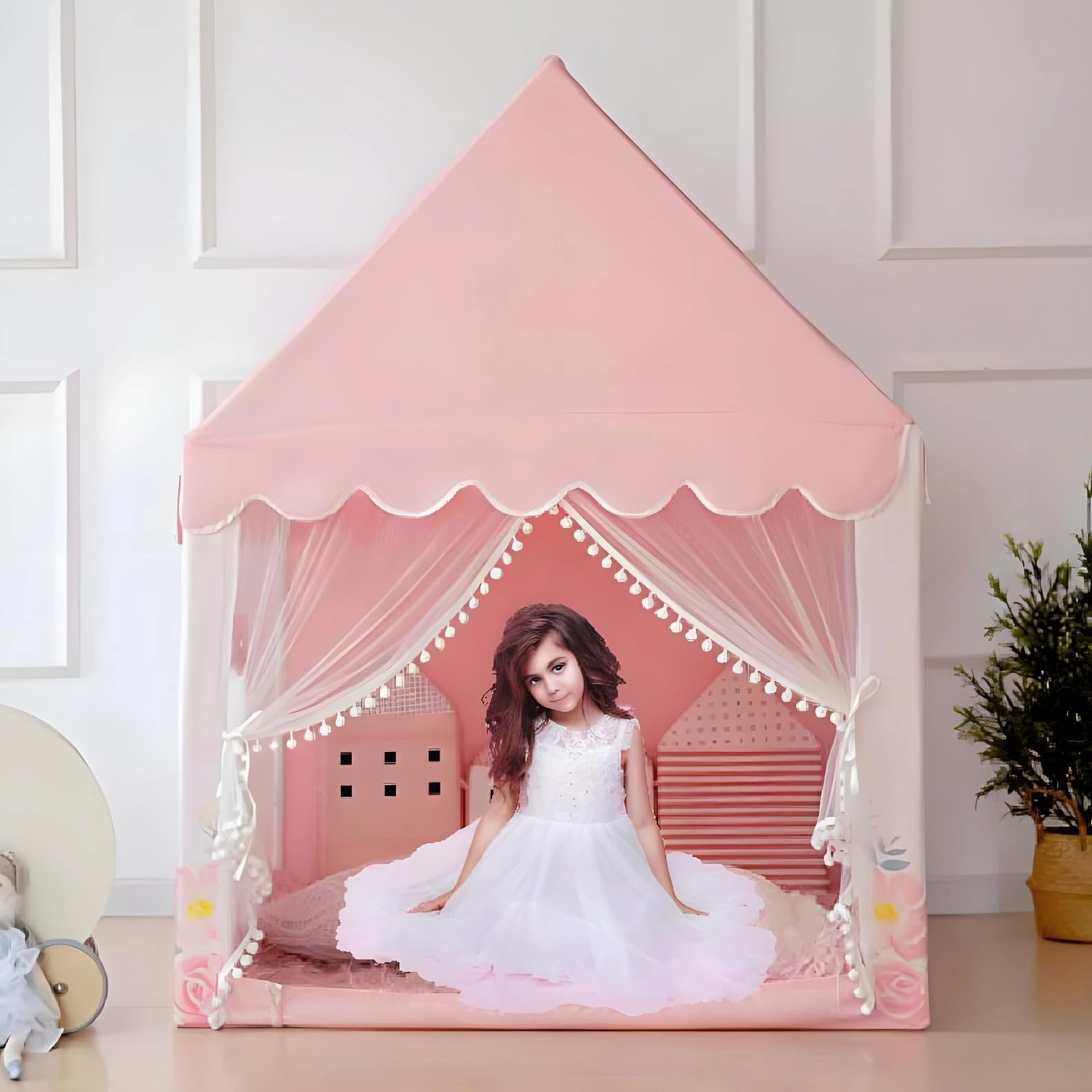 RADHE ENTERPRISE Play Tent House - Medium rose house