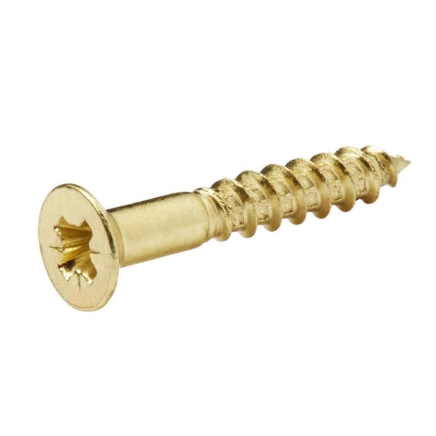 Brass Wood Screw - 25 mm 4 mm Pack