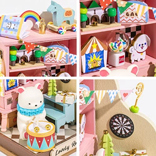 DIY Miniature Dollhouse Kit - Holiday Living Room