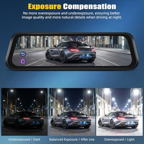 9.66" IPS Mirror Dash Cam - 1080P 30FPS