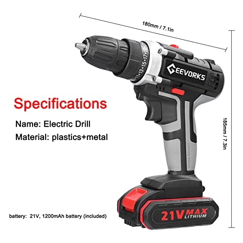 Electric Drill - 21V 1300mAh