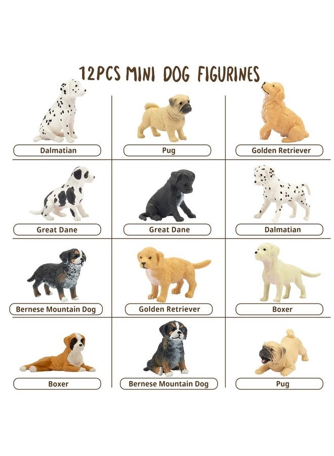 Mini Dog Figurines 12 pcs
