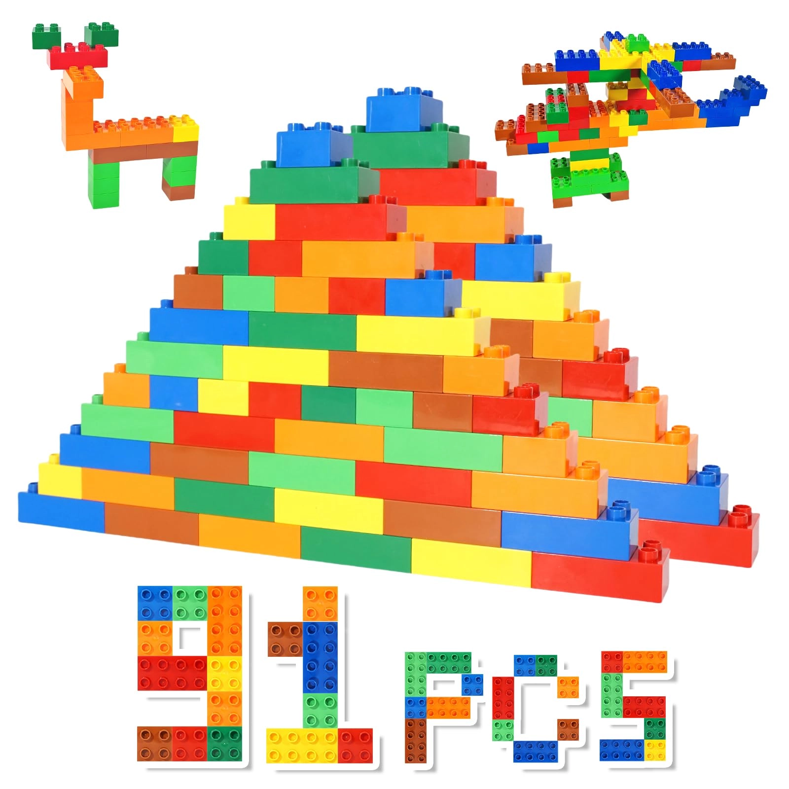 Axinost Large Classic Building Blocks Set - 91 pcs