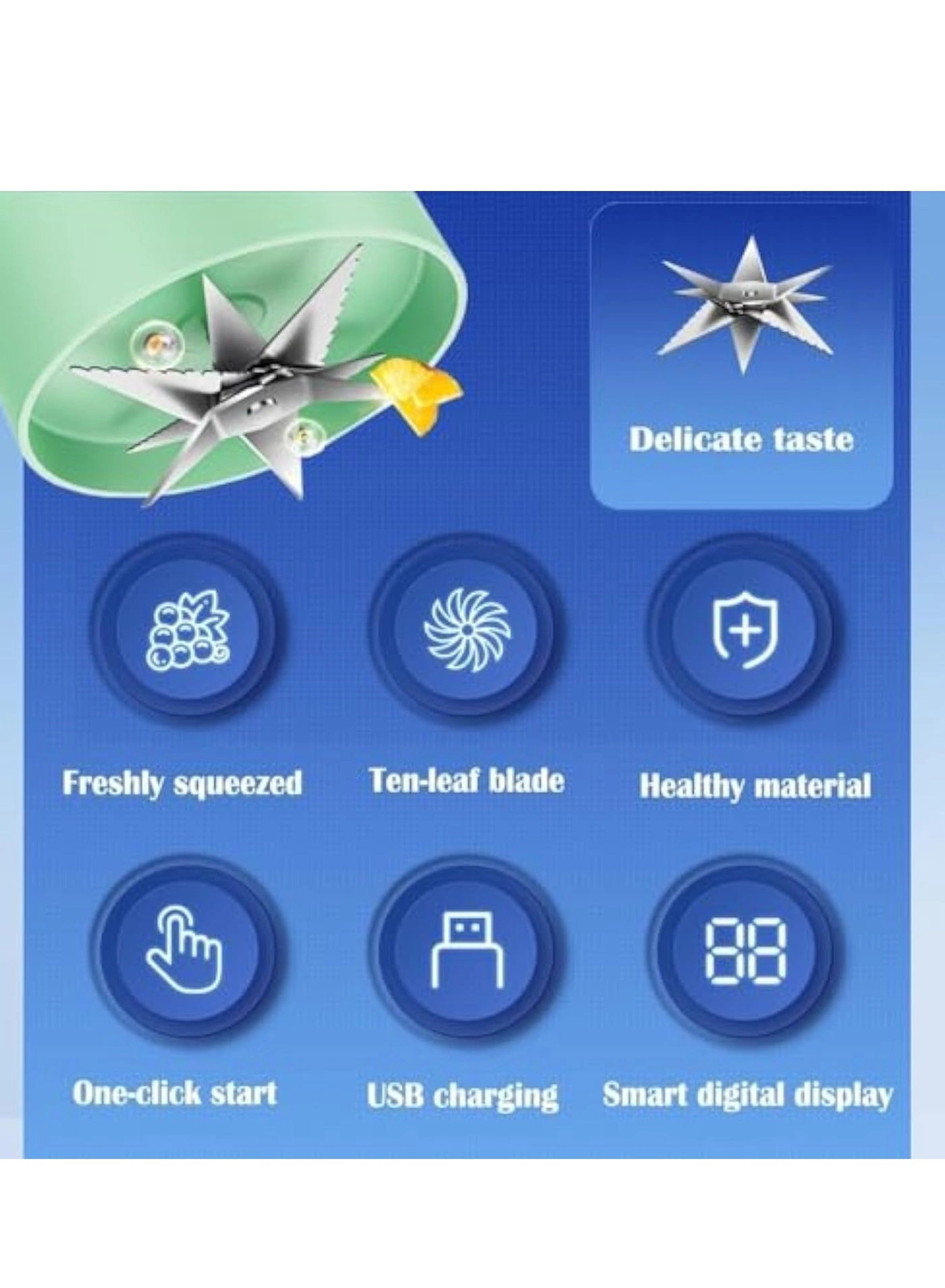 Portable Blender - Digital Display Type-C USB Rechargeable