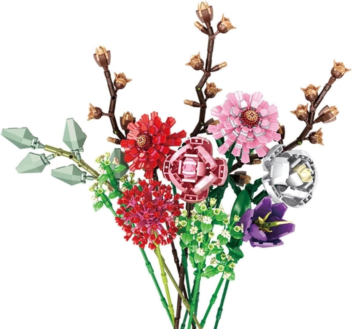 X spring Bouquet Building Blocks - 1237 pcs