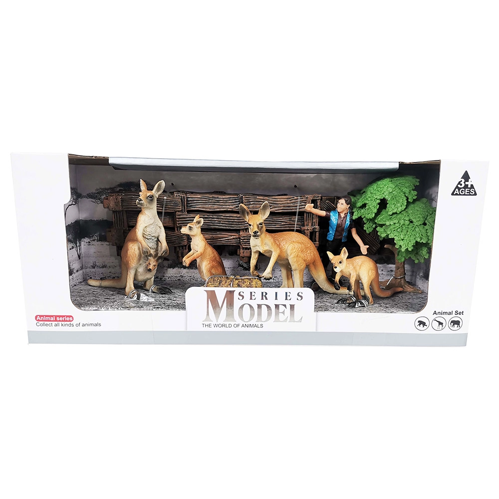 Series Animal Figure Mix - Orangutan + Deer + Kangaroo (TT-TTC-Q9899-C6) 3 pcs