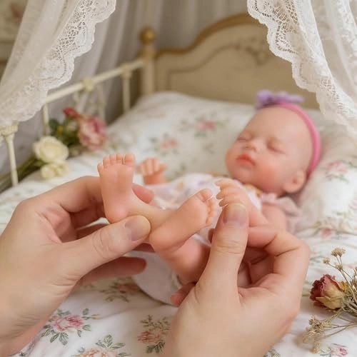 Irys Reborn Baby Doll - 12 inch Silicone Girl Sleeping Ages 3+