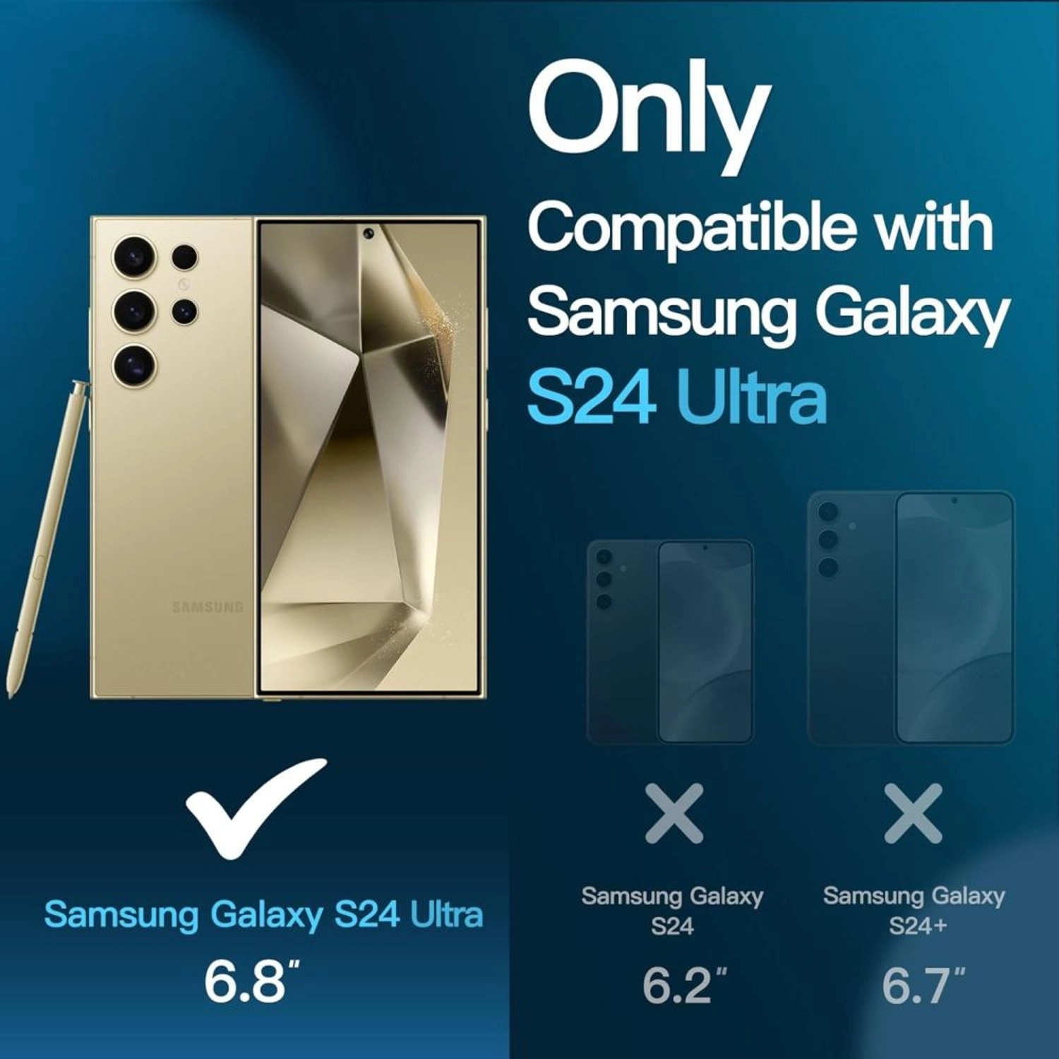 Privacy Tempered Glass Screen Protector for Galaxy S24 Ultra