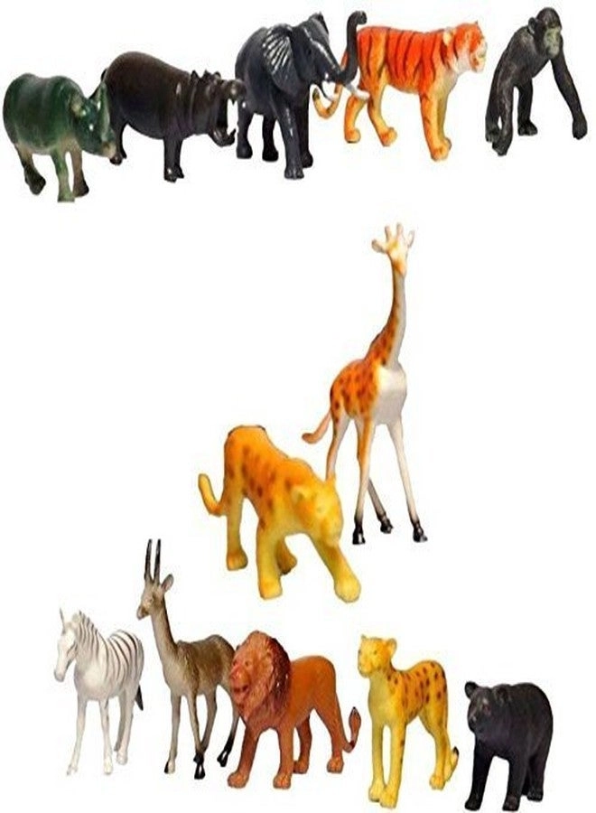 SAJANI Wild Animals Learning Figures Set - 12 pieces