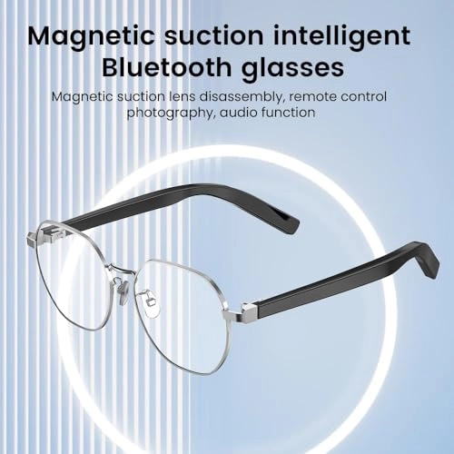 Bluetooth Audio Smart Glasses - Open Ear Sound Magnetic Charging 45 hours Playtime