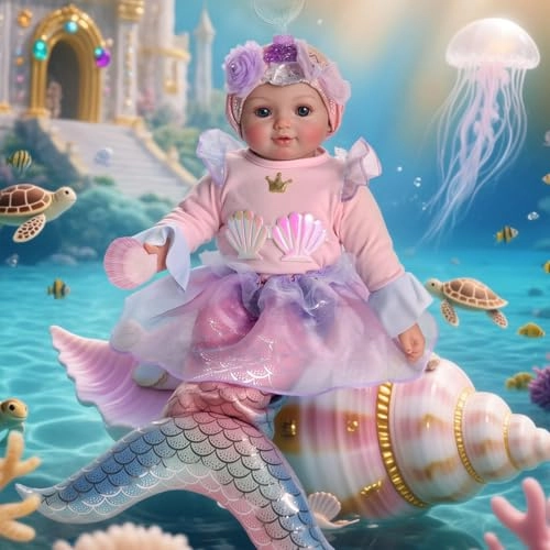 Mia Reborn Baby Doll - 17-inch Vinyl Cotton Ages 3+