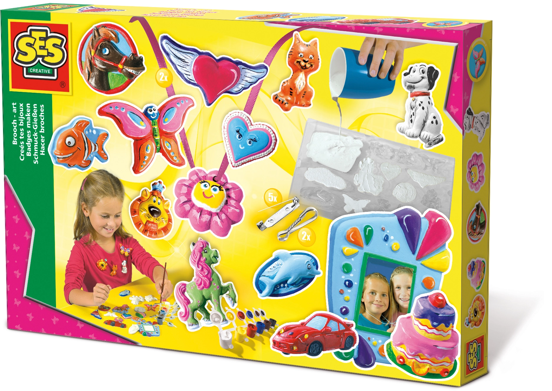 SES Creative Children's Make Your Own Brooches Art Set - 6+ years