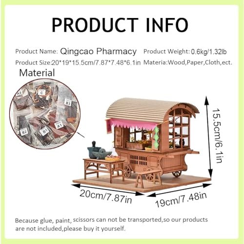 3D Wooden Puzzle Bookshelf Insert - Library of Books 1:24