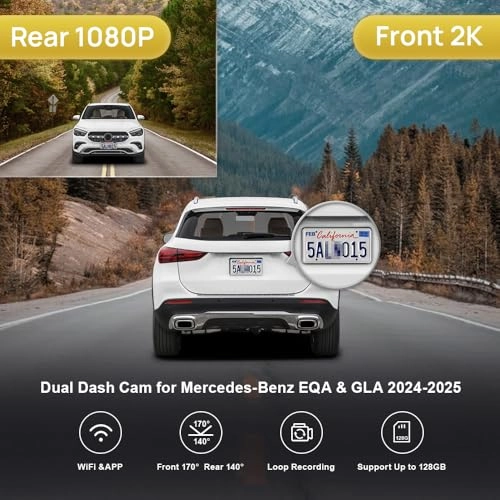 2K Front and 1080P Rear 1440P for Benz EQA