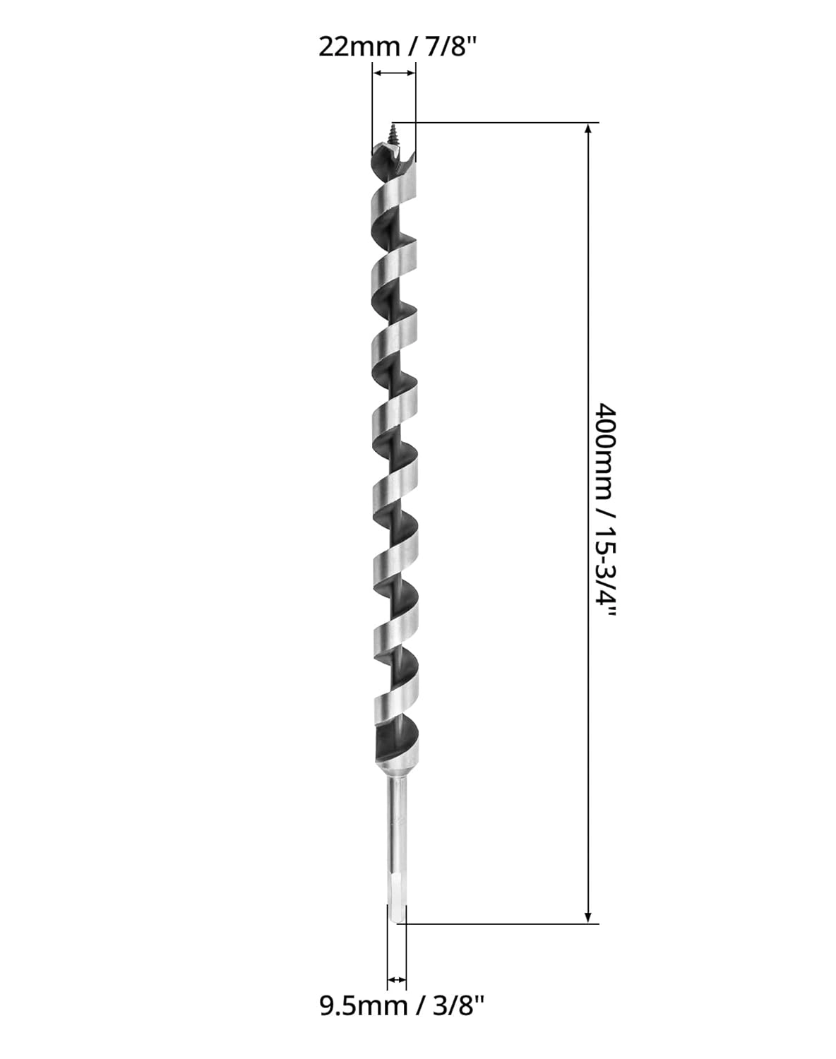 Ship Auger - hardened alloy steel 7/8" Diameter