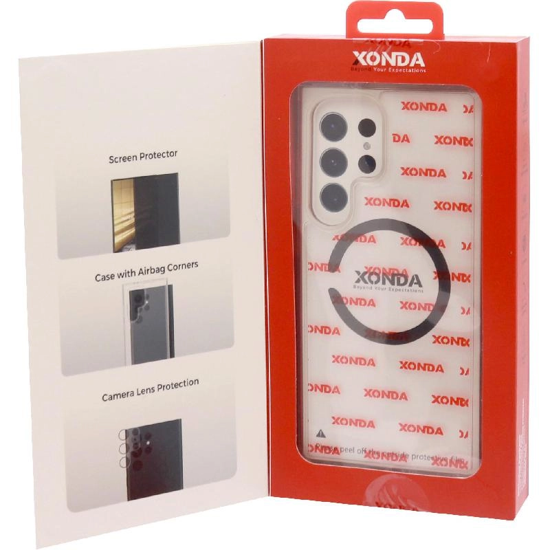 Clear Case - Clear for Samsung Galaxy S23 Ultra + Privacy Tempered Glass + Camera Lens Cover