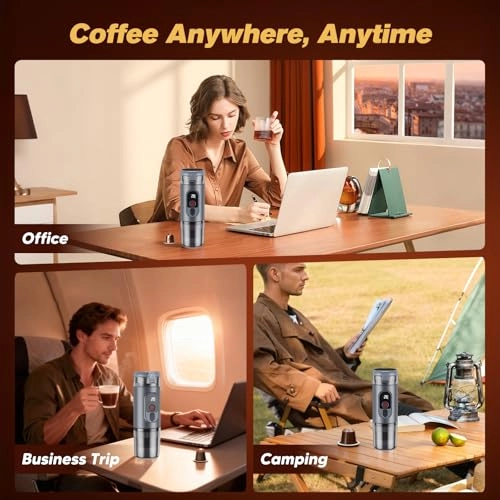 Portable Coffee Machine - 60ml Ground coffee Nespresso compatible capsules