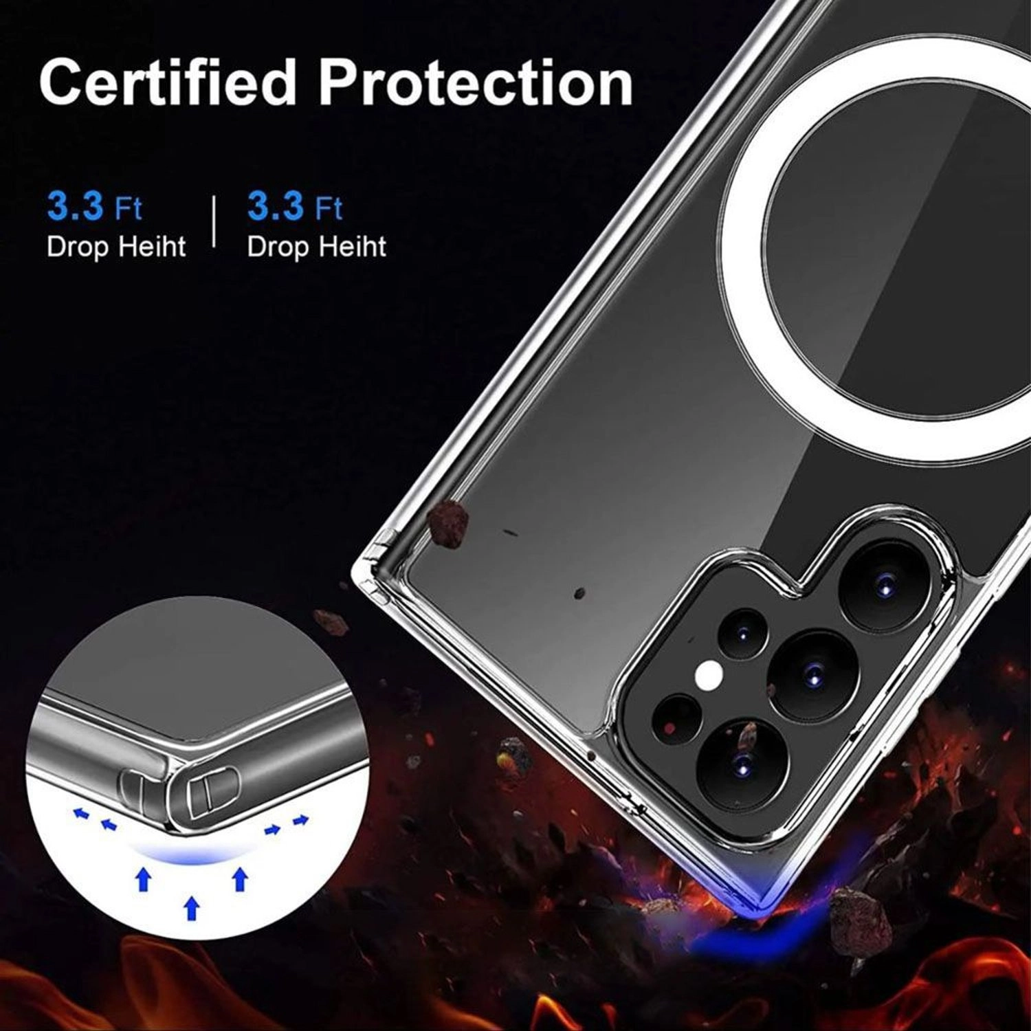 MagSafe Case - Tempered Glass for Galaxy S23 Ultra