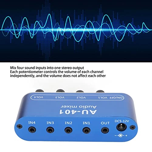 Mini Stereo Audio Mixer - 4 channels