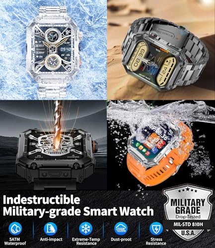 Military Smart Watch Stainless Steel