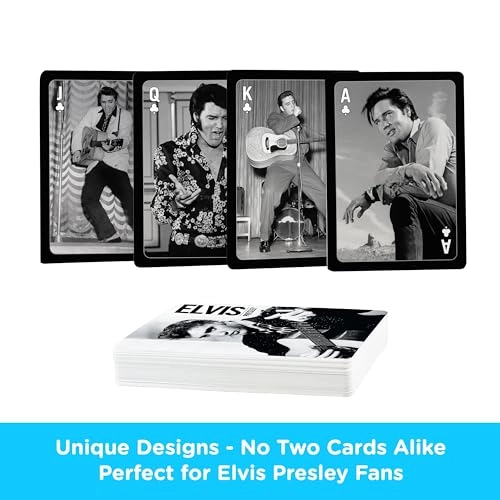 Elvis - Black and White 52-card Poker-sized