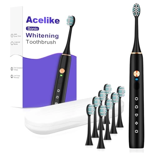 Electric Toothbrush - 30000-45000 VPM 8 Brush Heads IPX7