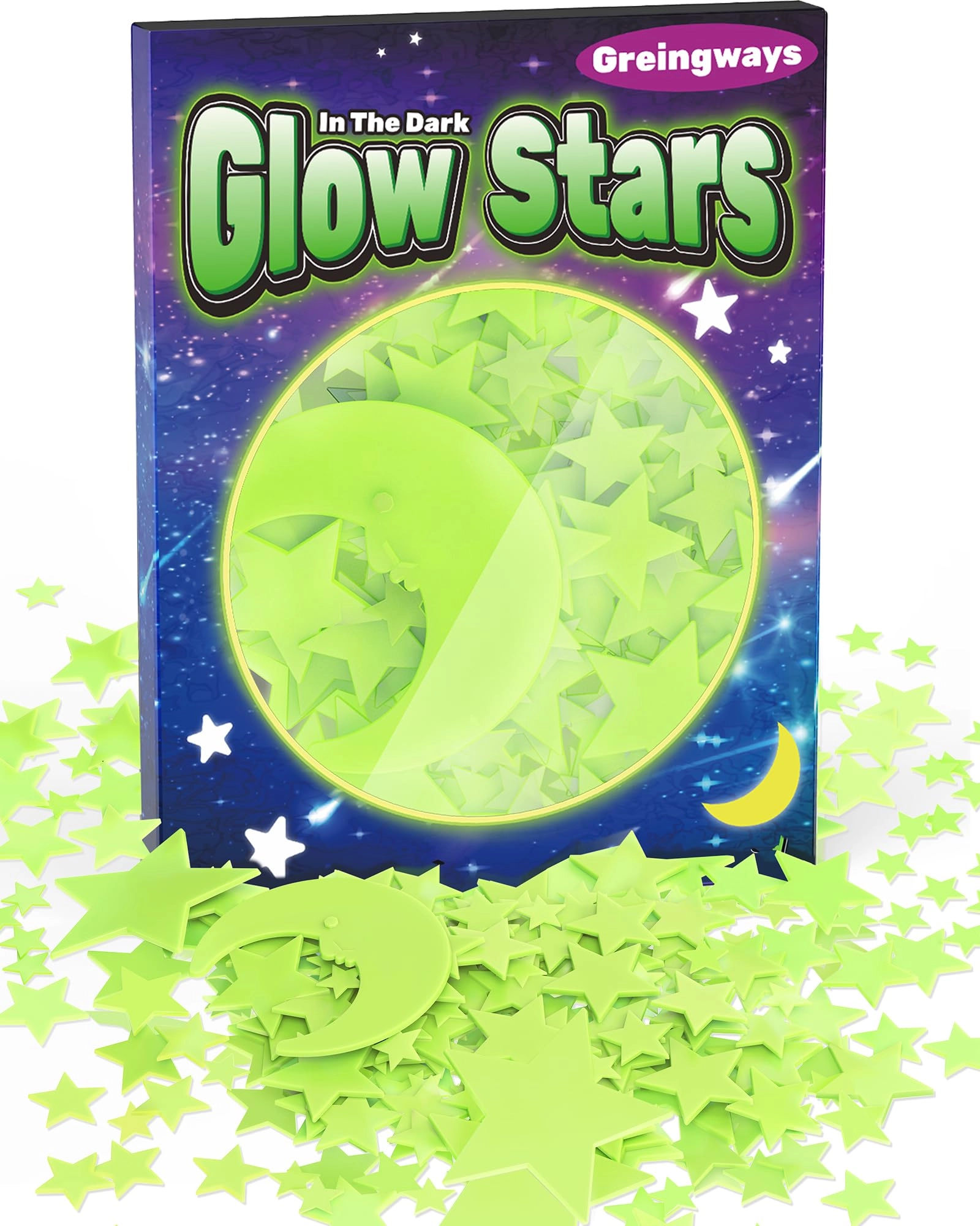 Greingways Glow in The Dark Stars Stickers - 201 Pcs