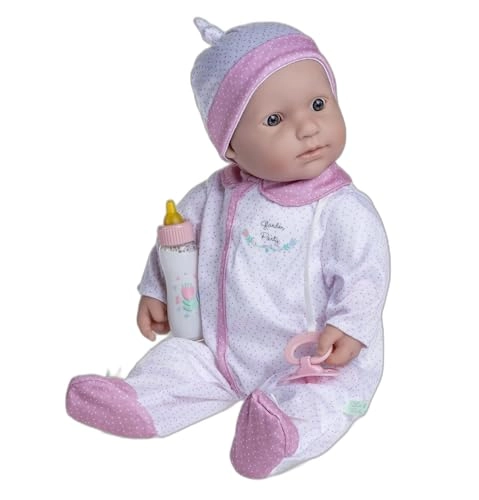 La Baby Baby Doll - 20-inch Soft Body Caucasian Washable Removable Blue Outfit w/Hat and Pacifier Ages 2+