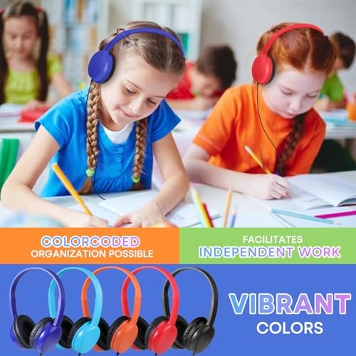 Kids Headphones Wired Headphone 5 Pack