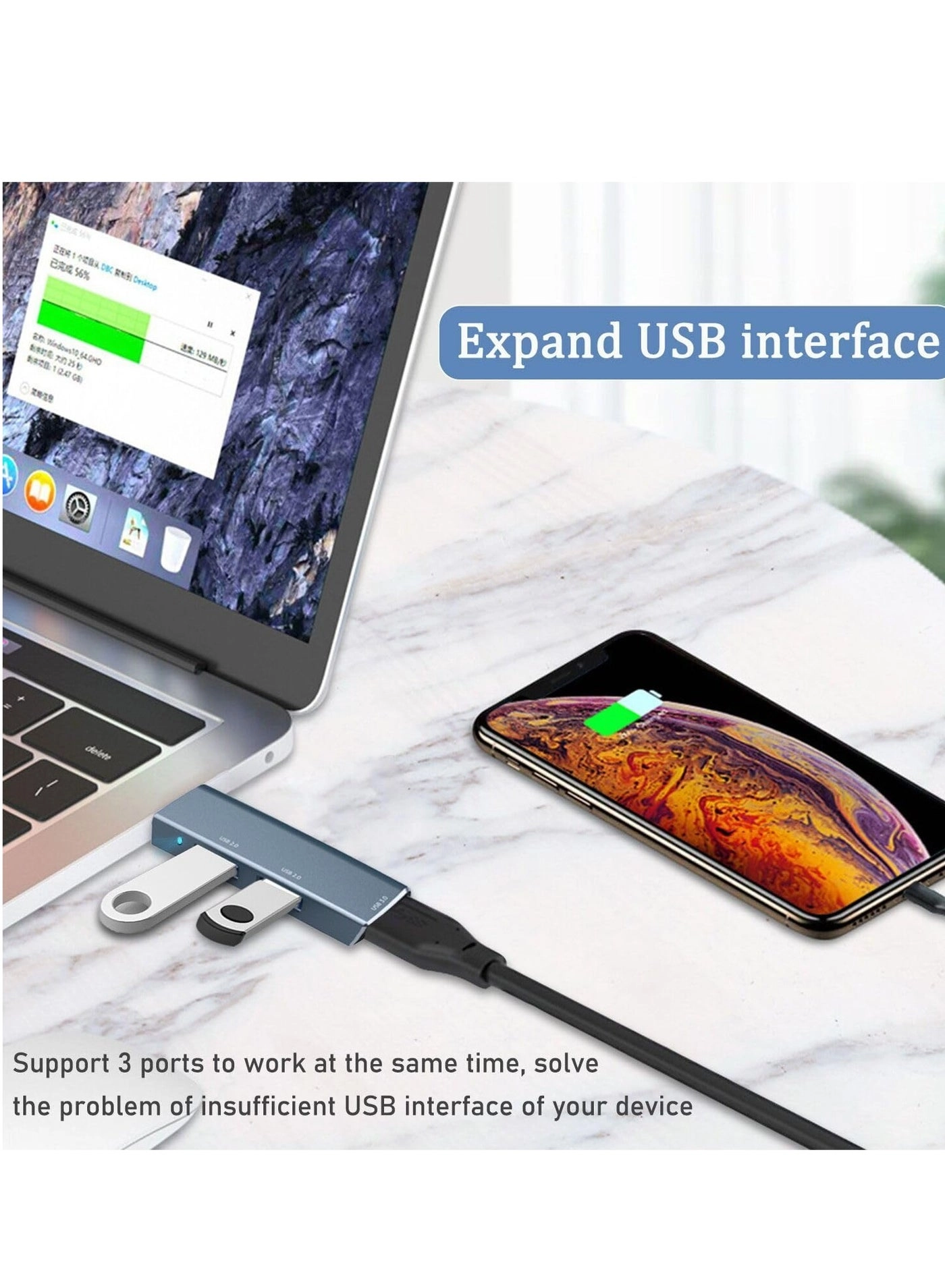 USB 3.0 Hub - 3 Ports 5 Gbps