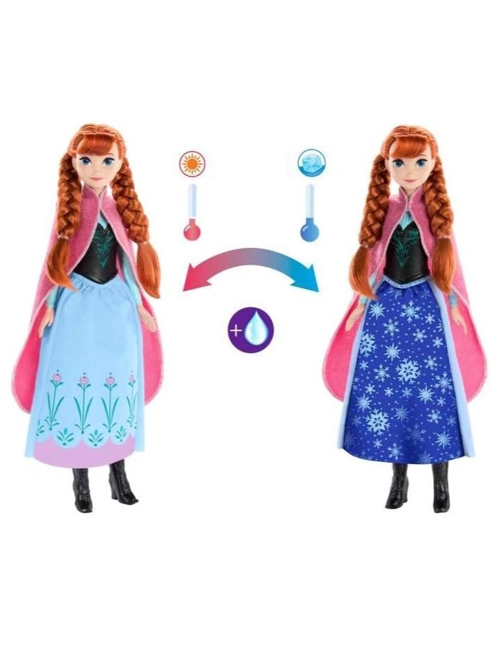 Anna Fashion Doll - Color-Change Skirt Removable Cape