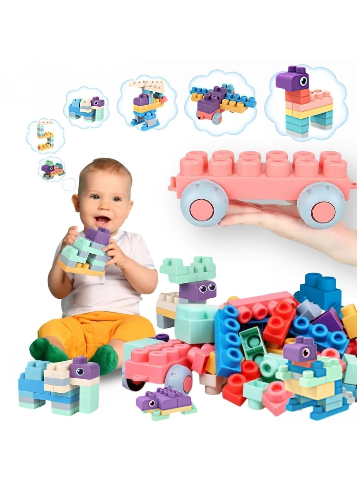 Soft Building Block Sets - 50 pcs