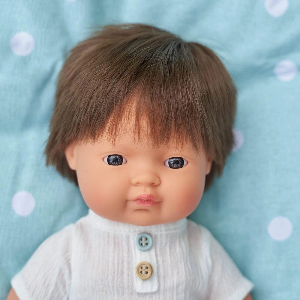 Anatomically Correct Baby Doll - 15" Caucasian Brunette