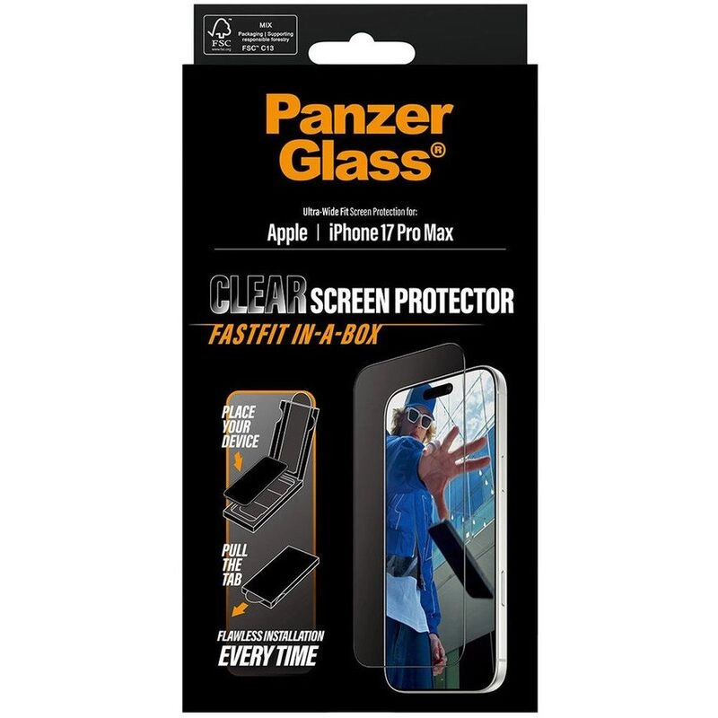 Clear Ultra-Wide Fit Screen Protector for iPhone 17 Pro Max